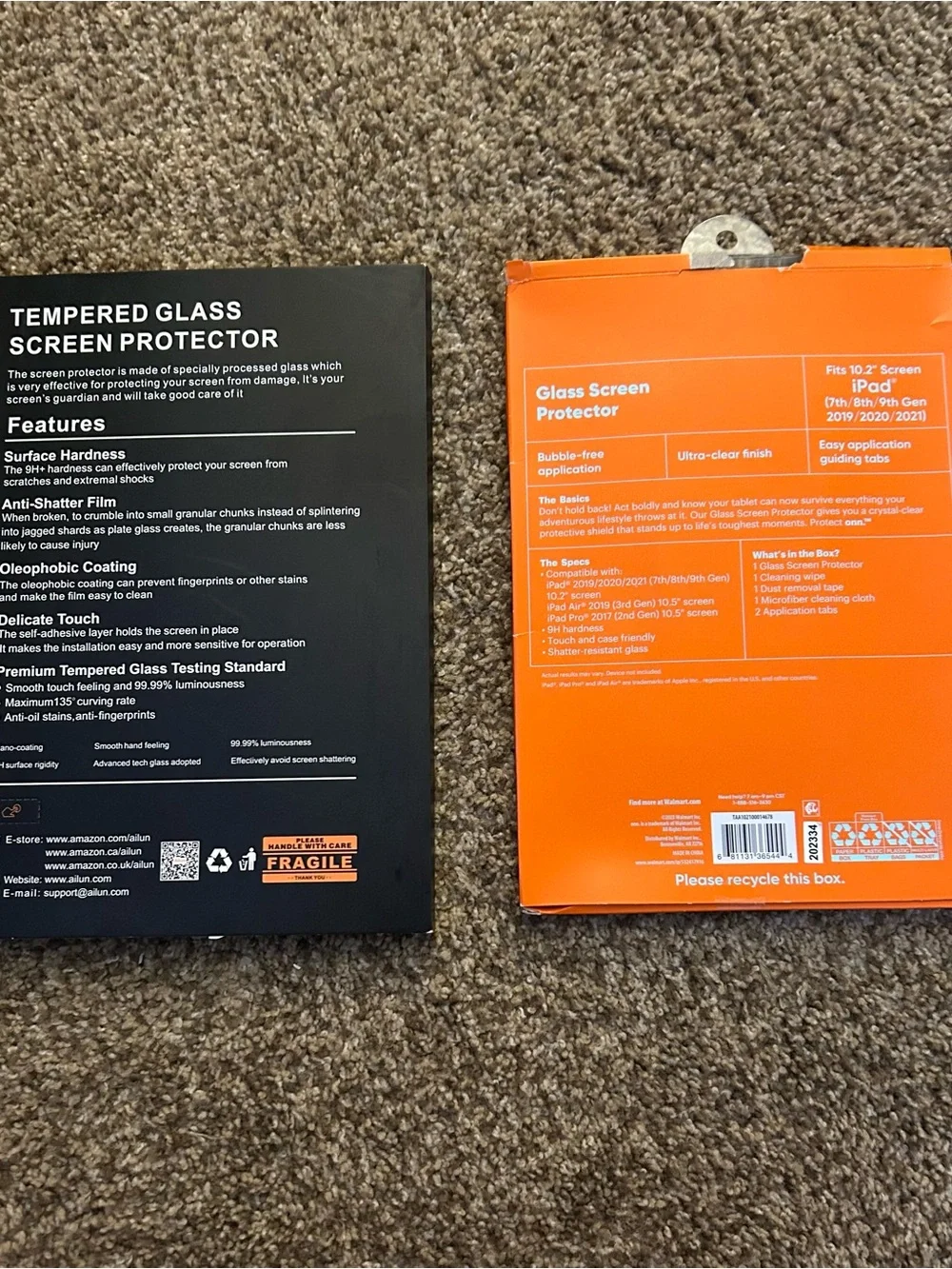 Ailun and Protect Onn Glass Screen Protectors for Tablets